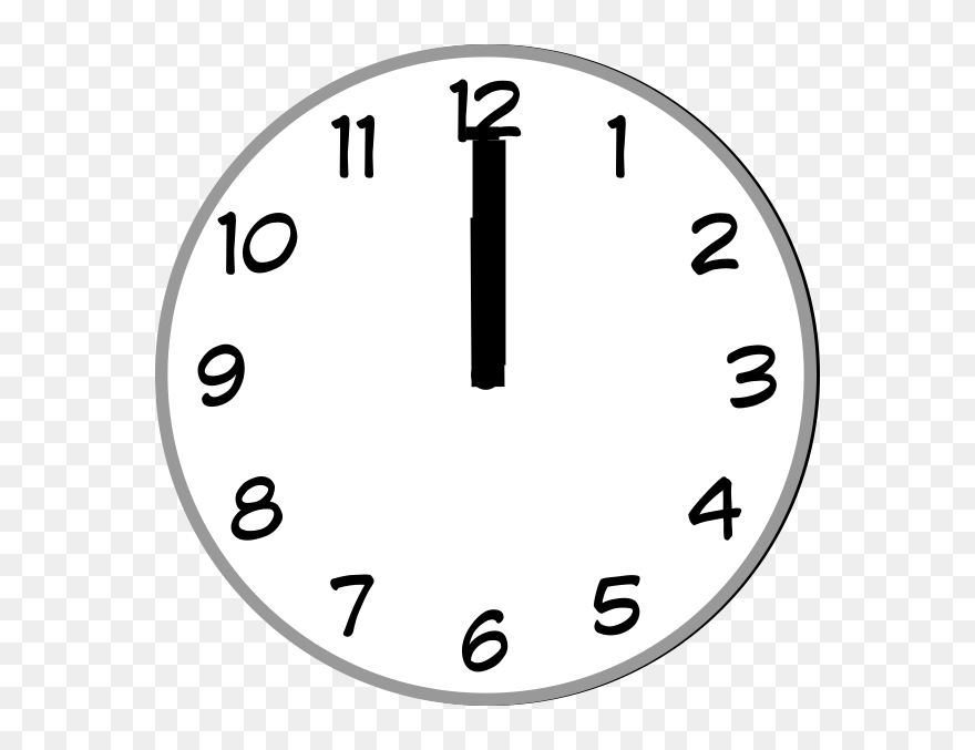 Simple Clock Clipart Black And White - Png Download