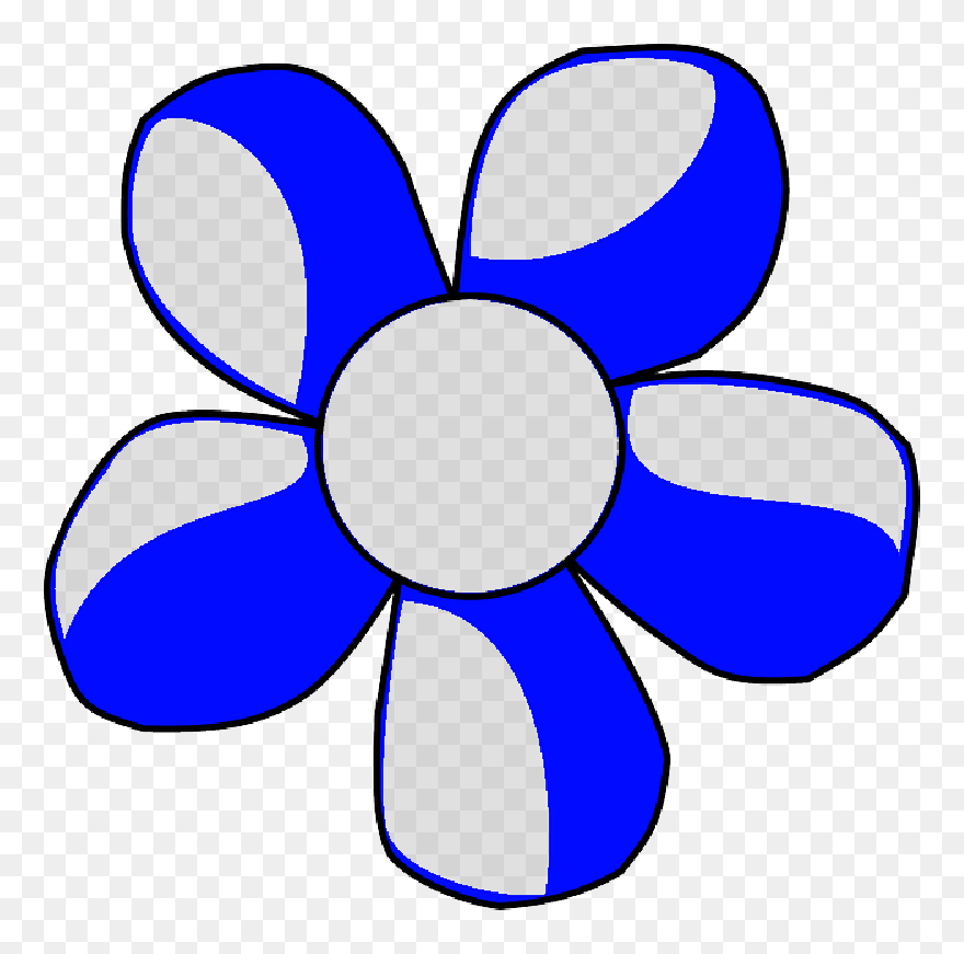 Head, Blue, Outline, Plants, Flower, Daffodil, Flowers - Flower Clip Art - Png Download