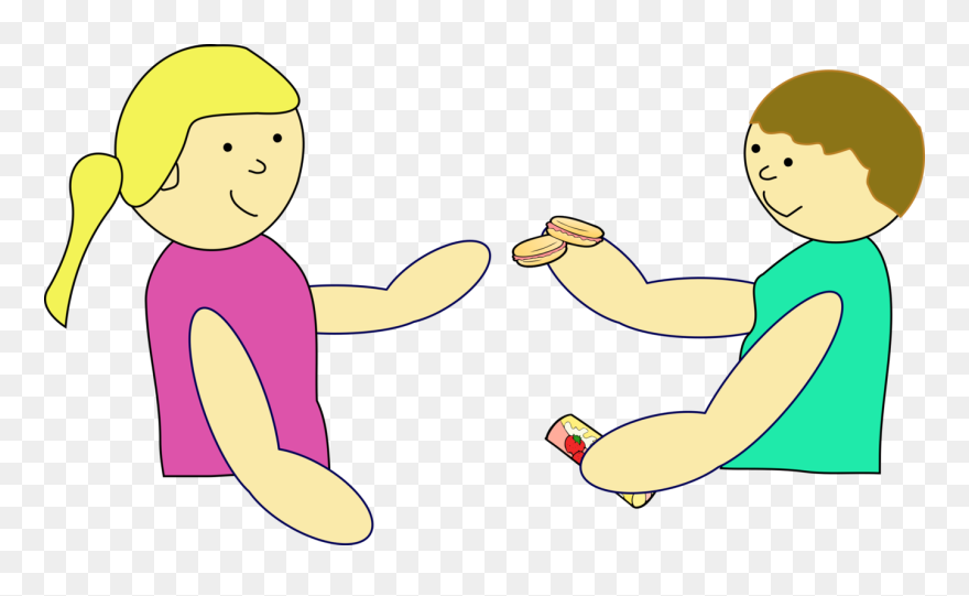 Children Sharing Clip Art - Png Download