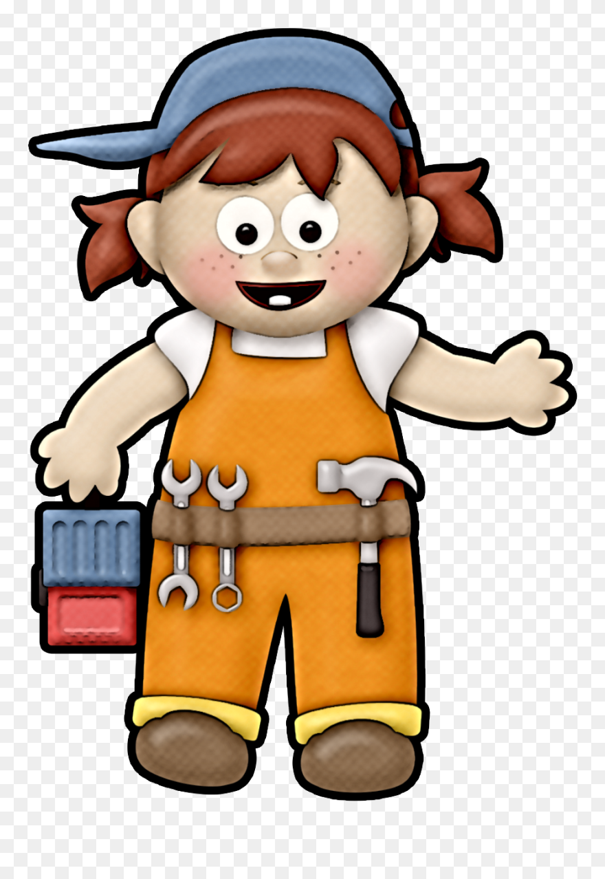 Carpanter Girl Clipart Png - Cartoon Transparent Png