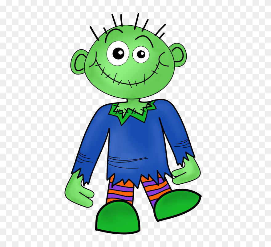 Zombie Girl Clipart Kid - Kid Friendly Zombie - Png Download