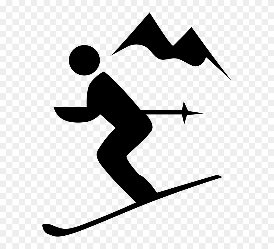 Alpine Skiing Clip Art - Ski Clip Art - Png Download