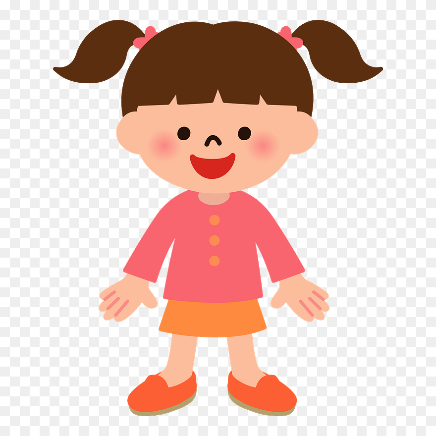 Child Girl Clipart - Cartoon - Png Download