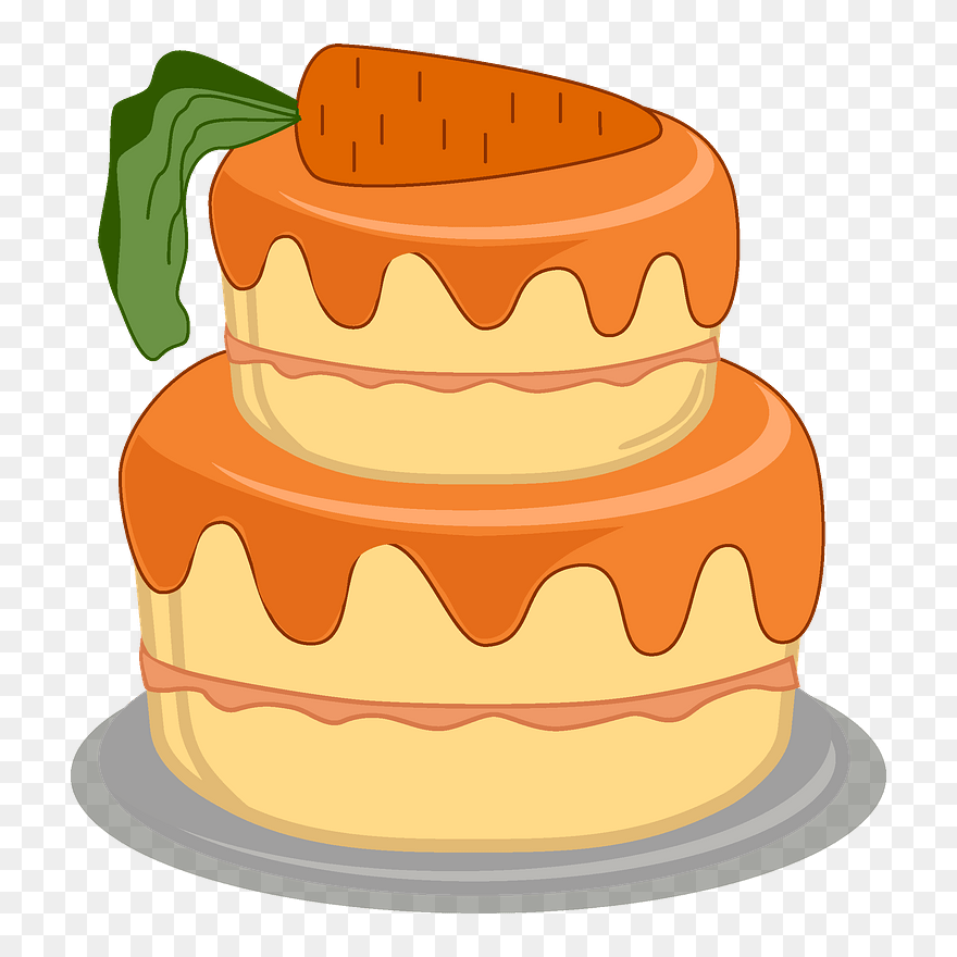 Birthday Cake With A Carrot Clipart - Fast Food - Png Download