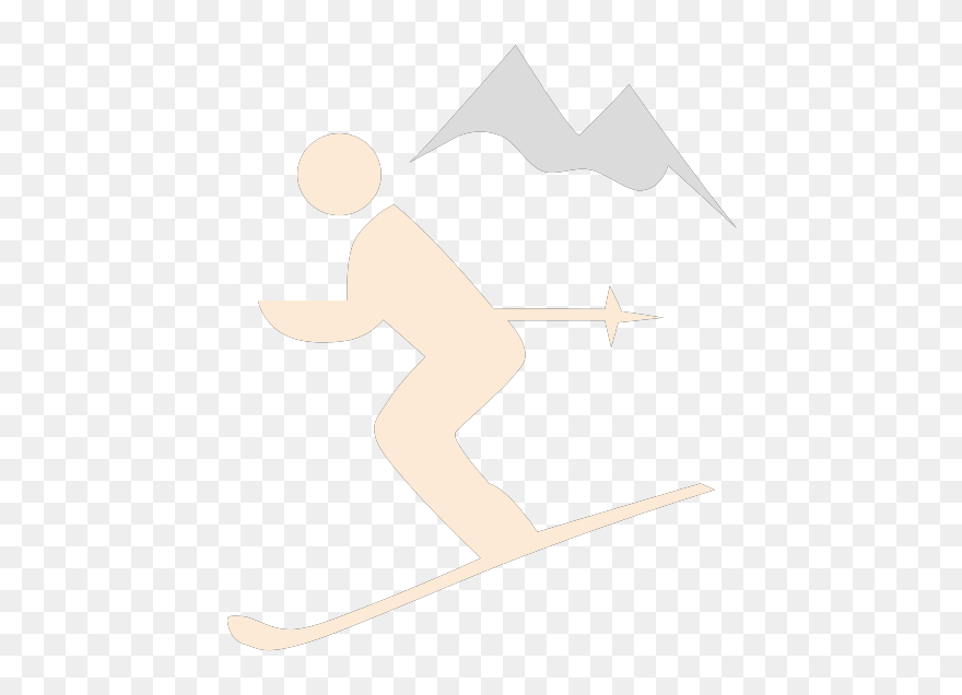 Skiing Santa Svg Clip Arts - Ski Clip Art - Png Download