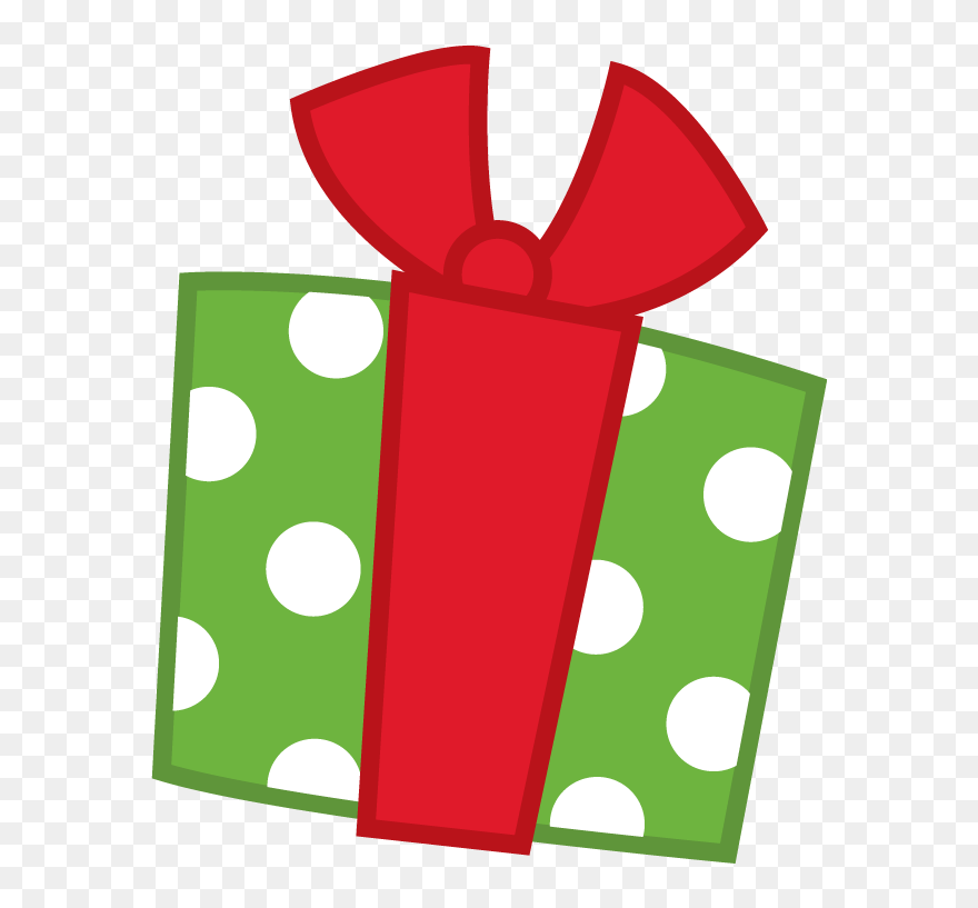 Polka Dot Christmas Present Clipart - Png Download