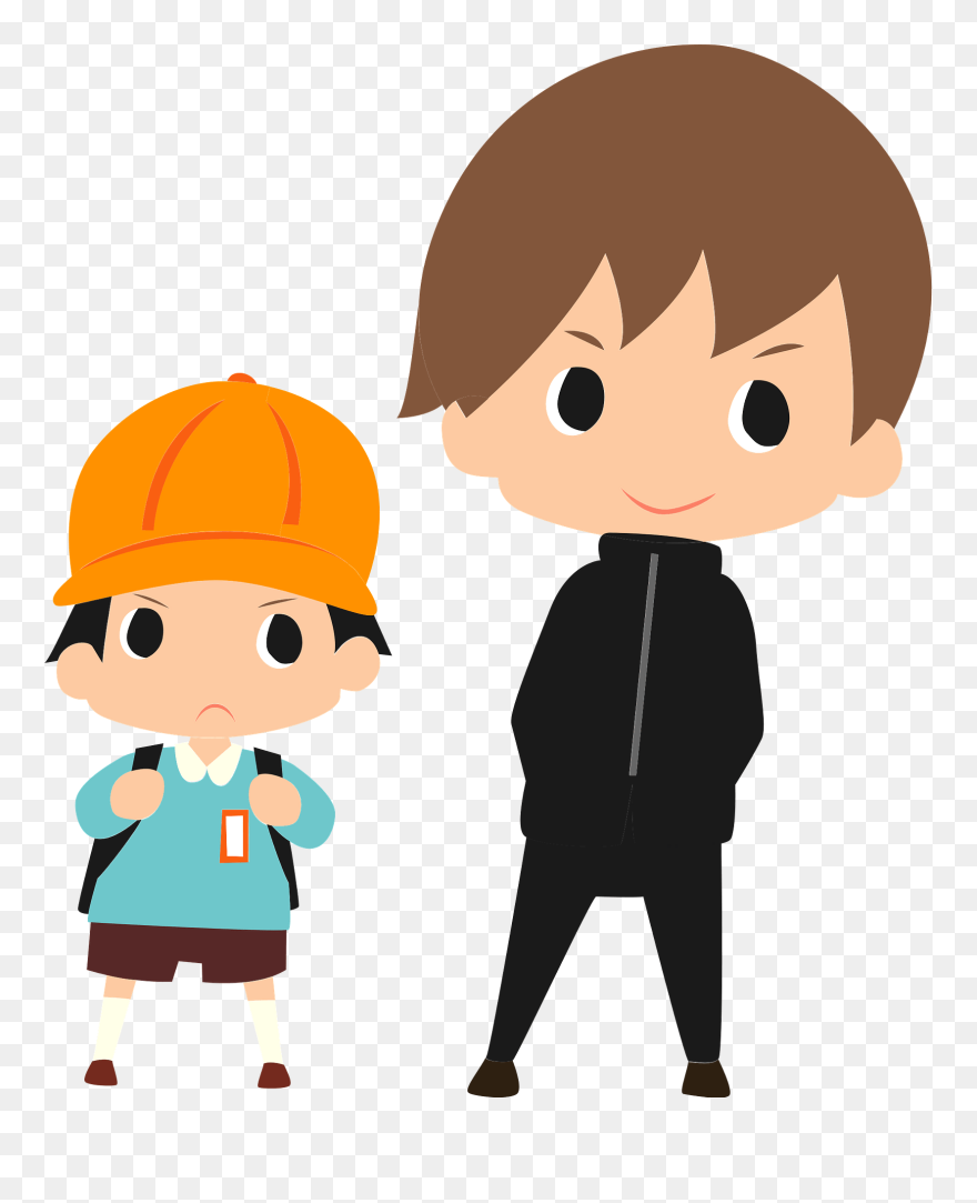 小学生 と 中学生 イラスト Clipart