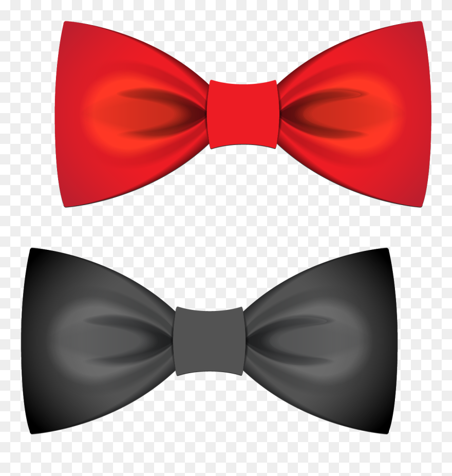 Bow Tie Euclidean Vector Satin Atlas Red - Red Bow Tie Vector Png Clipart
