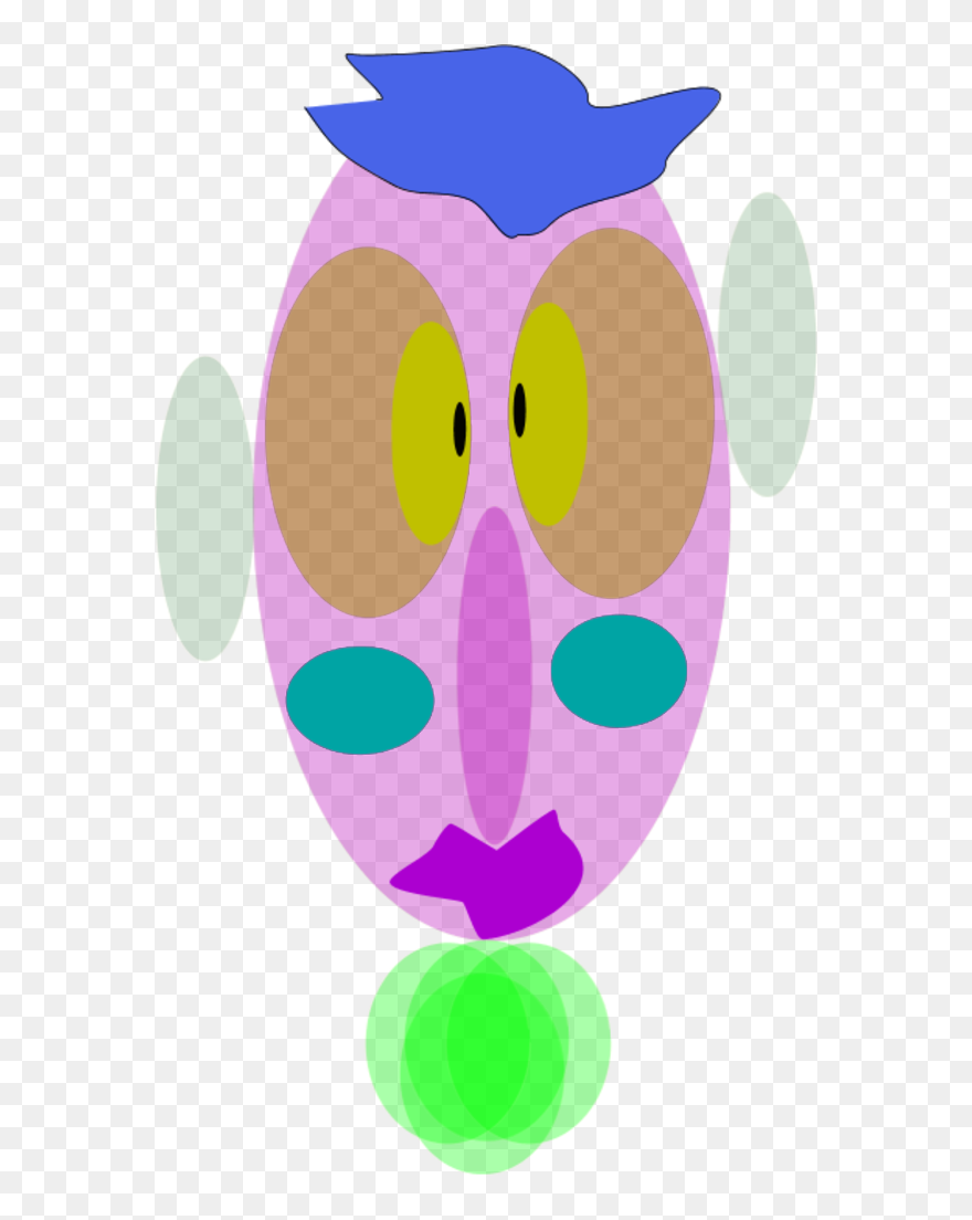 Face With Eyes Ears Little Hair Neck Tie - Clip Art - Png Download