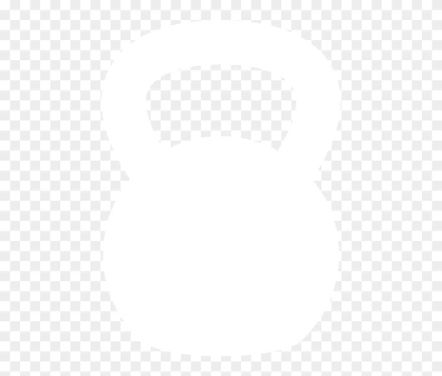 Black And White Kettlebell Clipart & Clip Art Images - White Kettlebell Clipart - Png Download