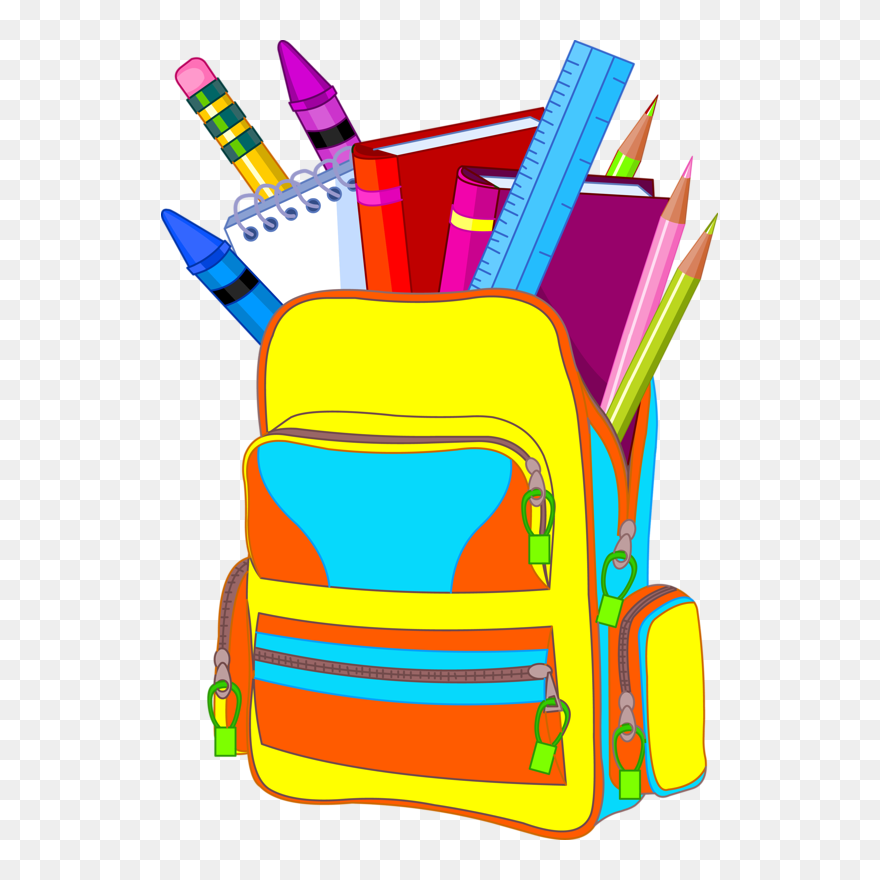 School Supplies Pictures - School Bag Clip Art - Png Download