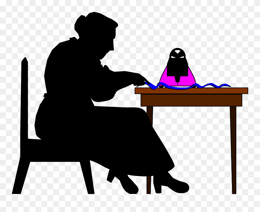 Big Image Png - Sewing Silhouette Png Clipart