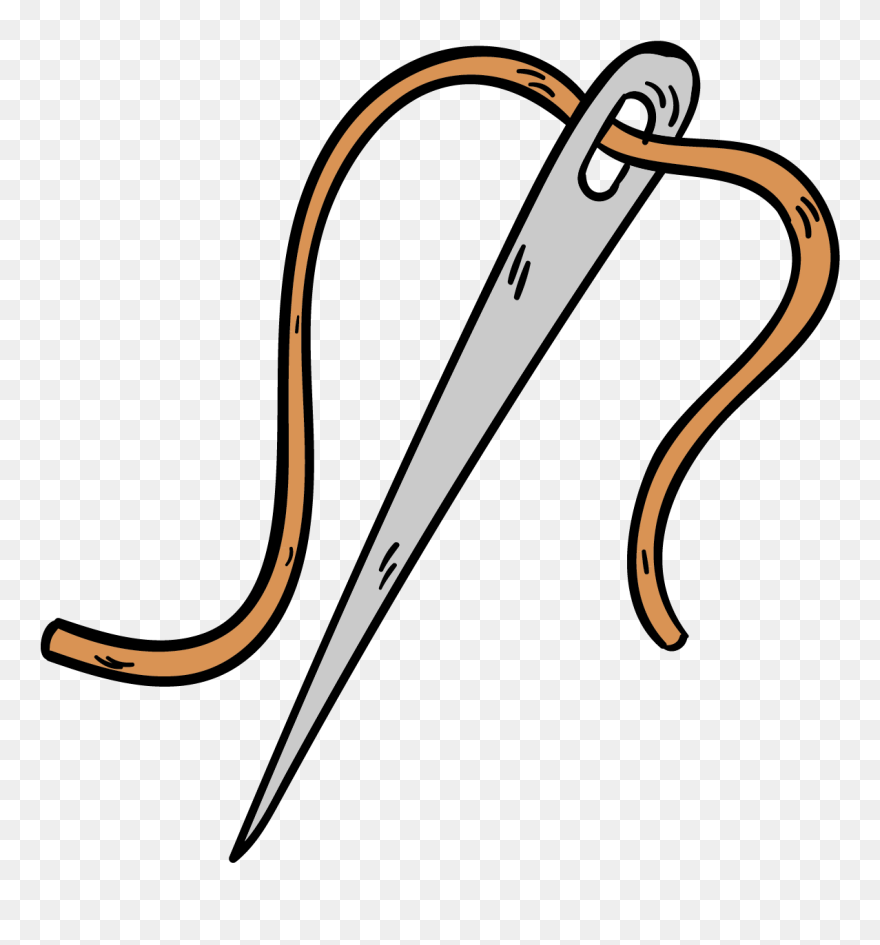 Sewing Needle Drawing Cartoon Clip Art - Sewing Needle Cartoon - Png Download