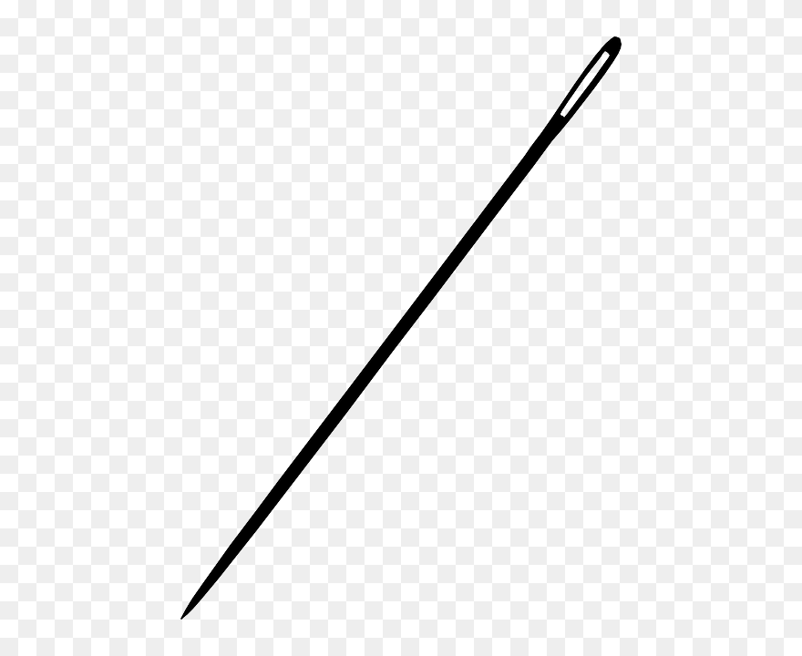 Sewing Needle Png Clipart - Line Art Transparent Png