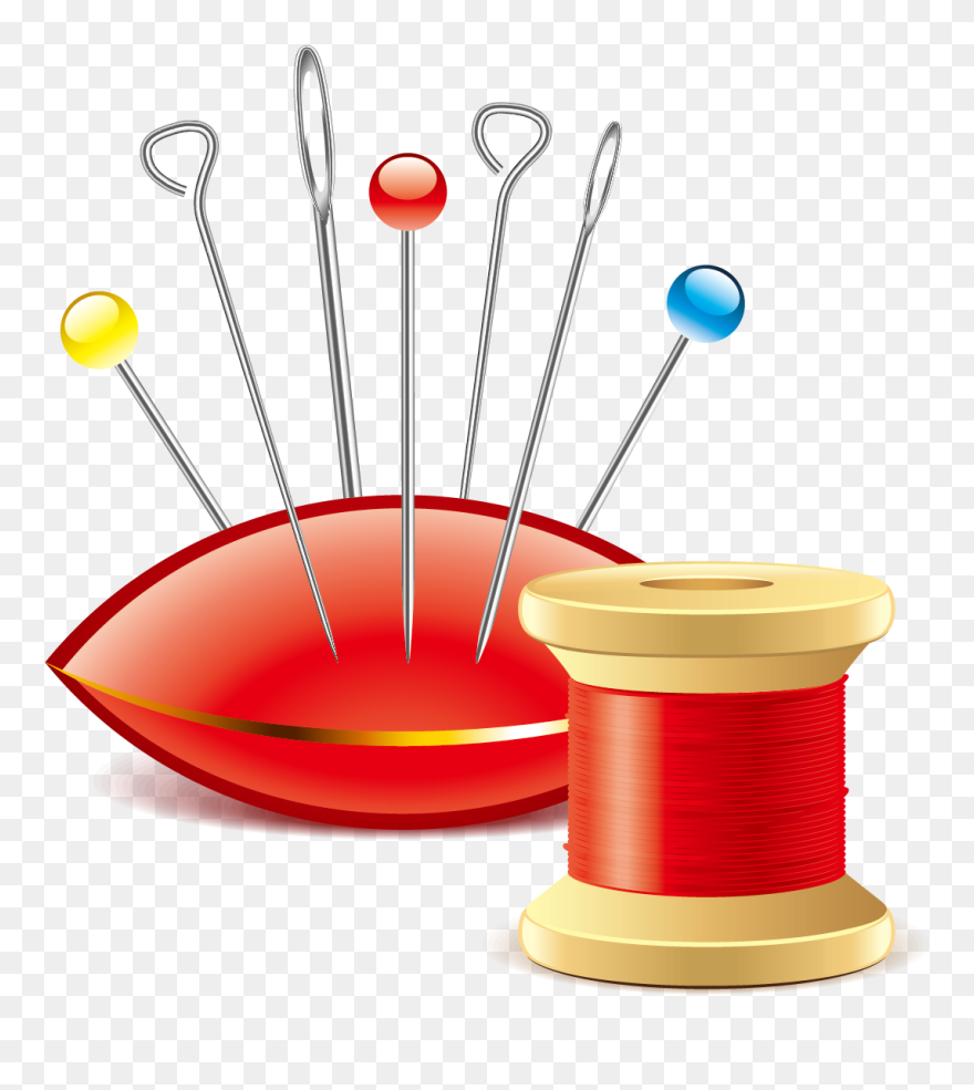 Sewing Needlework Clip Art - Рисунок Иголка С Ниткой - Png Download