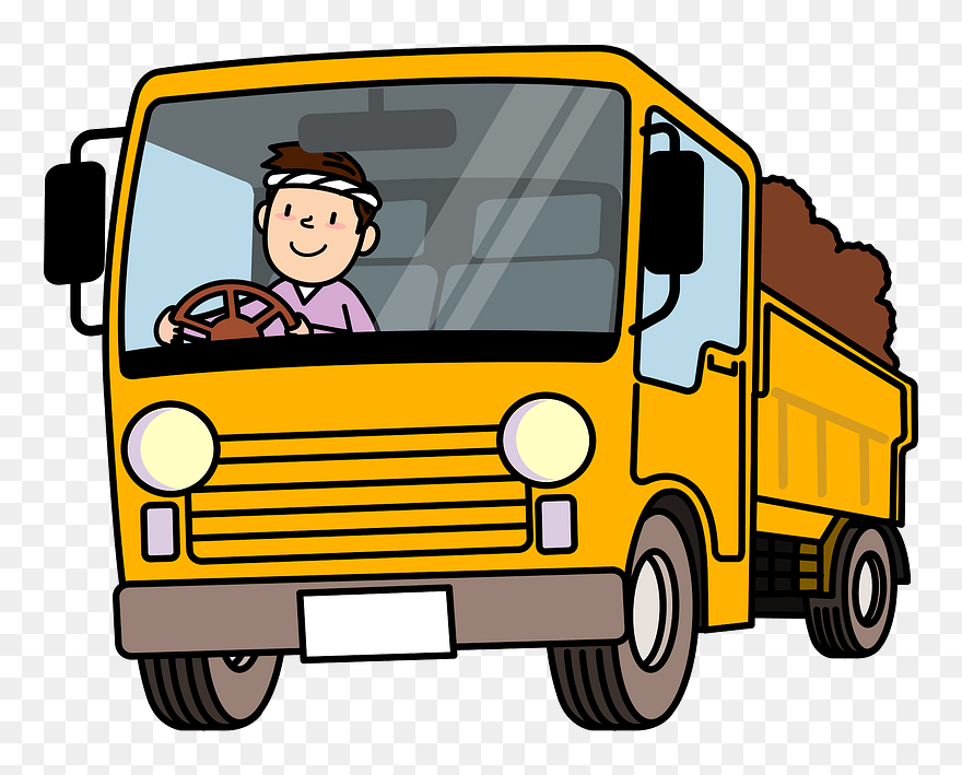 Dump Truck Driver Clipart - トラック 運転 イラスト - Png Download