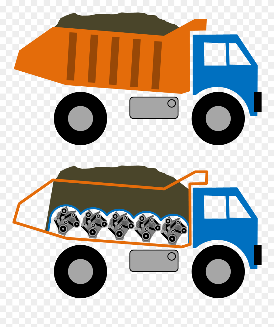 Dump Truck Engine Theft - Material Theft Clipart