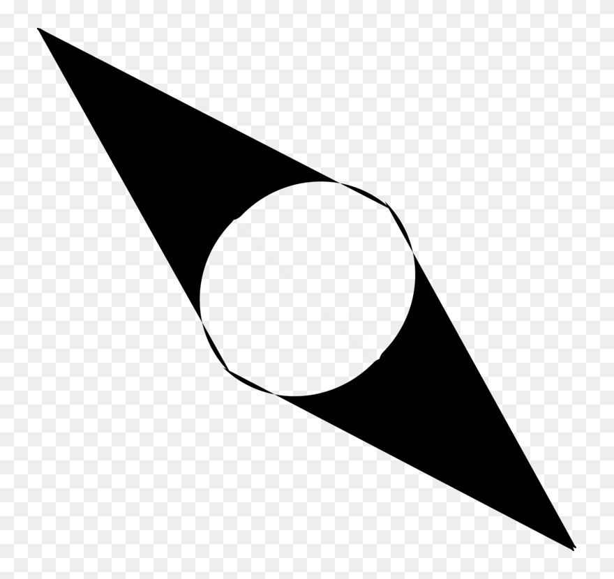 Triangle,monochrome Photography,black - Compass Needle Clipart - Png Download