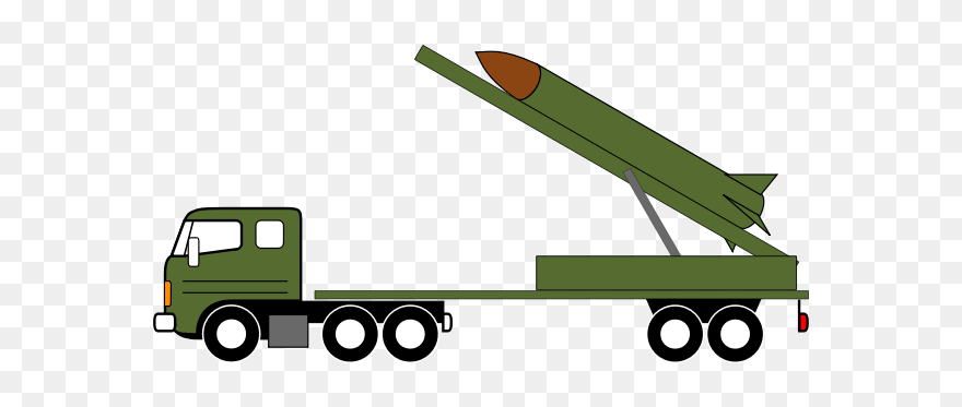 Missile Truck Vector Drawing - Drawing Sketch Of Missile Launcher Clipart