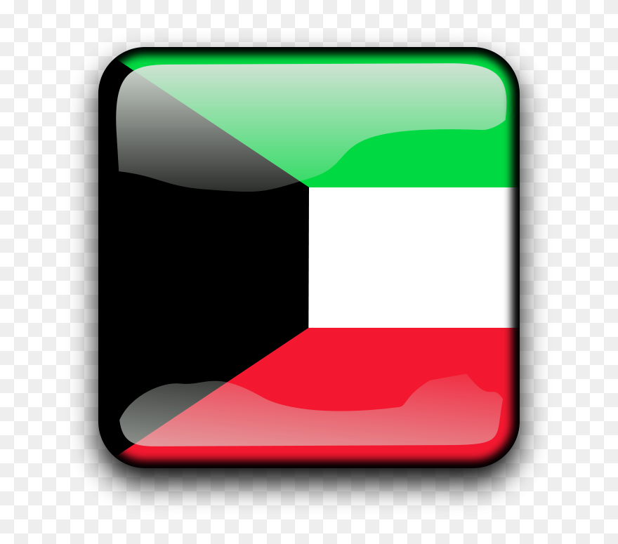 Kuwaiti - Clipart - علم الكويت مربع - Png Download