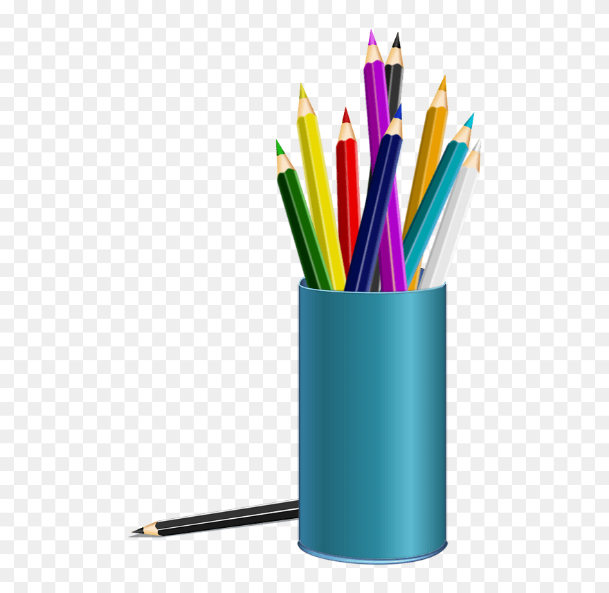 Color Pencil Clipart - Mug For Pencil And Pen - Png Download