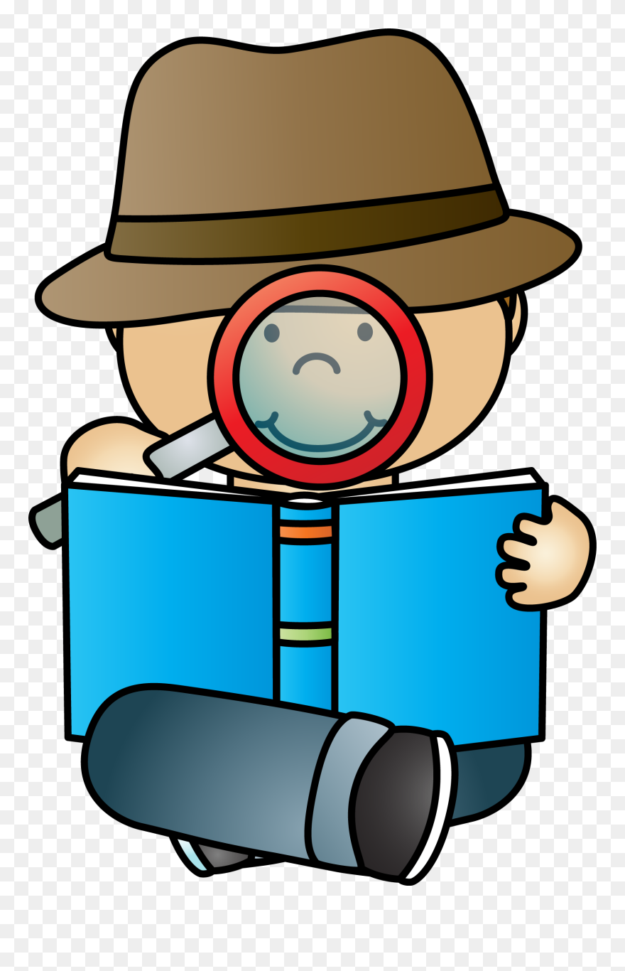 Detective Reading Private Investigator Non - Book Detective Clipart - Png Download