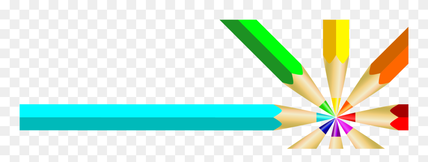 Graphic Design Pencil Colored - Banner Pencils Clipart