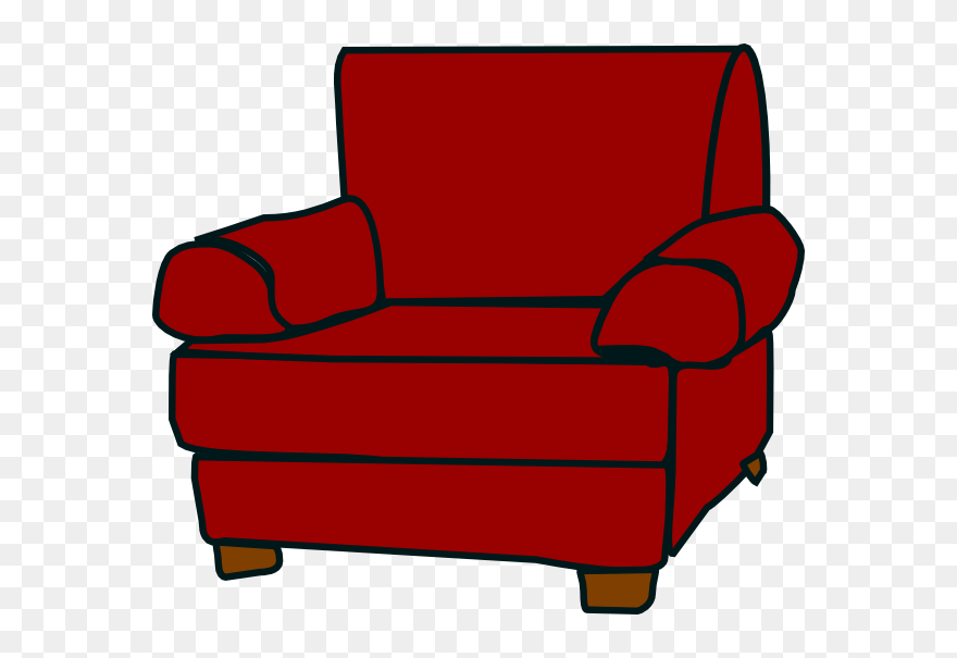 Chair Clipart Arm Chair - Red Armchair Clipart - Png Download
