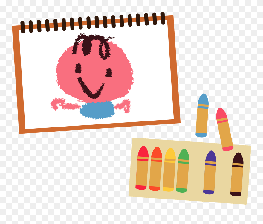 Wax Crayon Clipart - お 絵描き フリー イラスト - Png Download