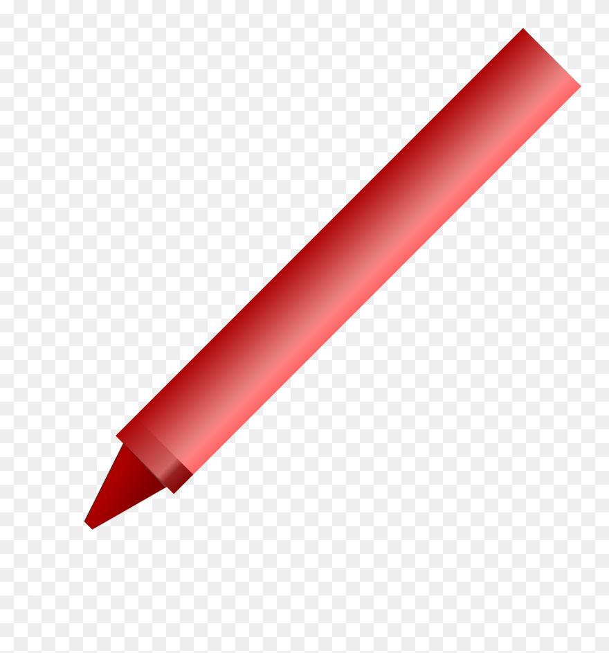 Crayon Svg Clip Arts - Red Pencil Clipart - Png Download