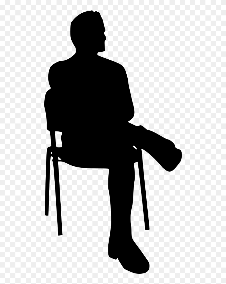 Authors Chair Png - Chair Person Sitting Silhouette Clipart