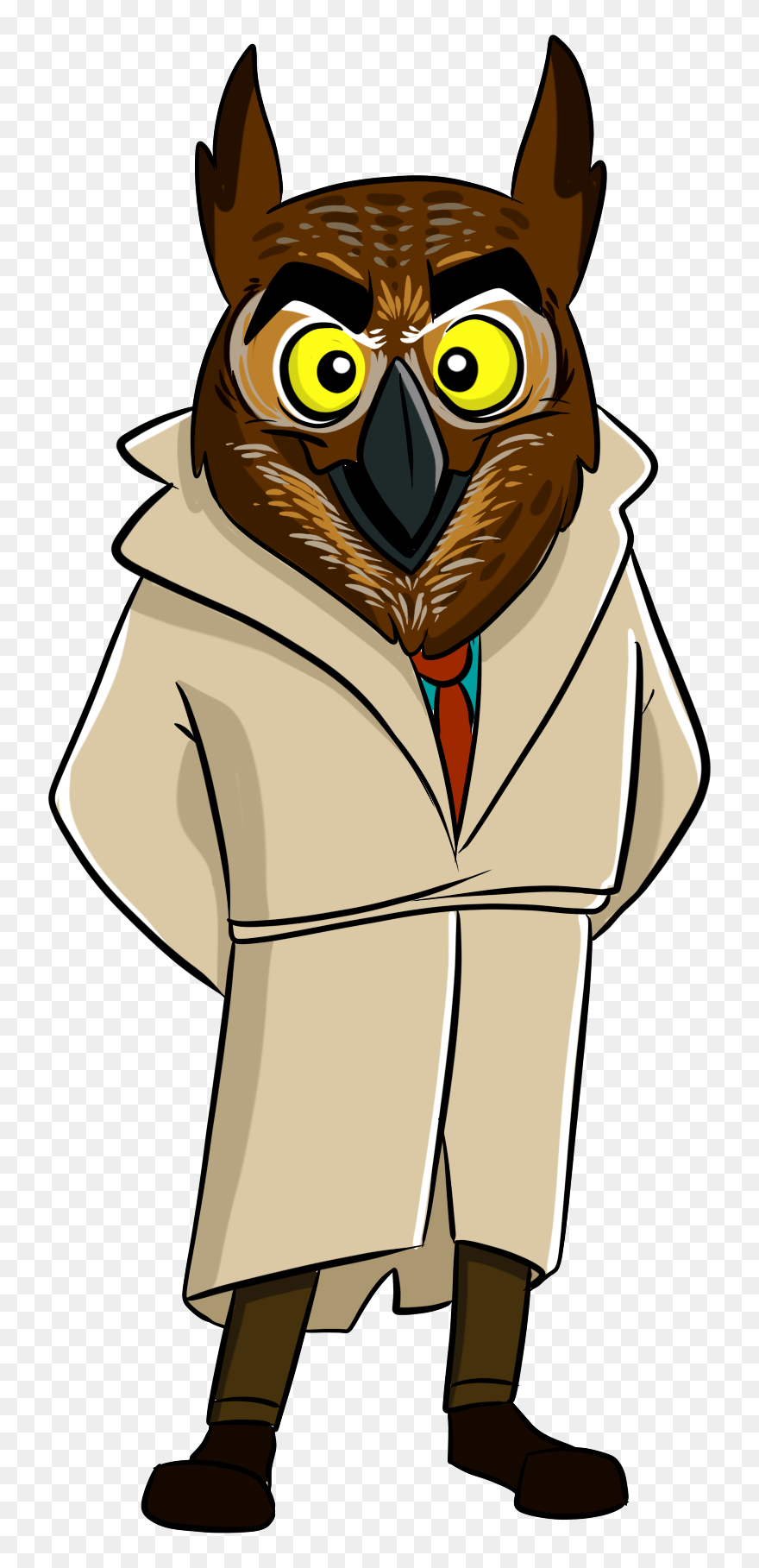 Detective Quire - Detective Owl Png Clipart