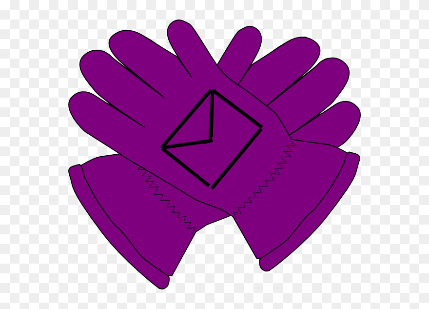 Purple Gloves Clipart - Png Download