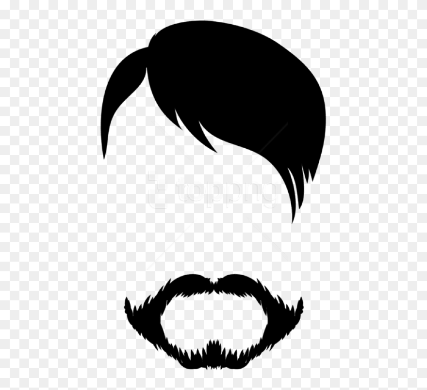 Transparent Hipster Mustache Png - Men Hair Clip Art