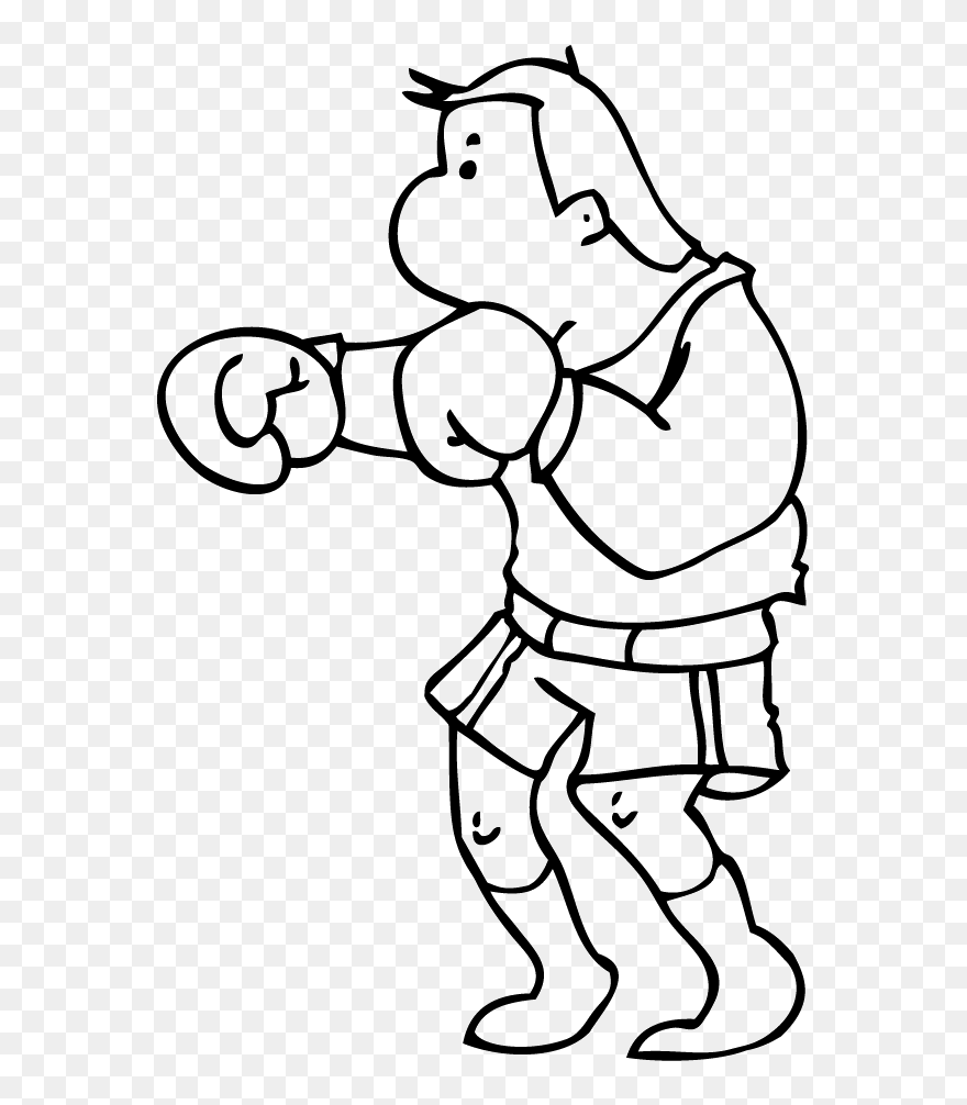 Transparent Boxing Day Clipart - Boxing Cartoon Coloring Pages - Png Download