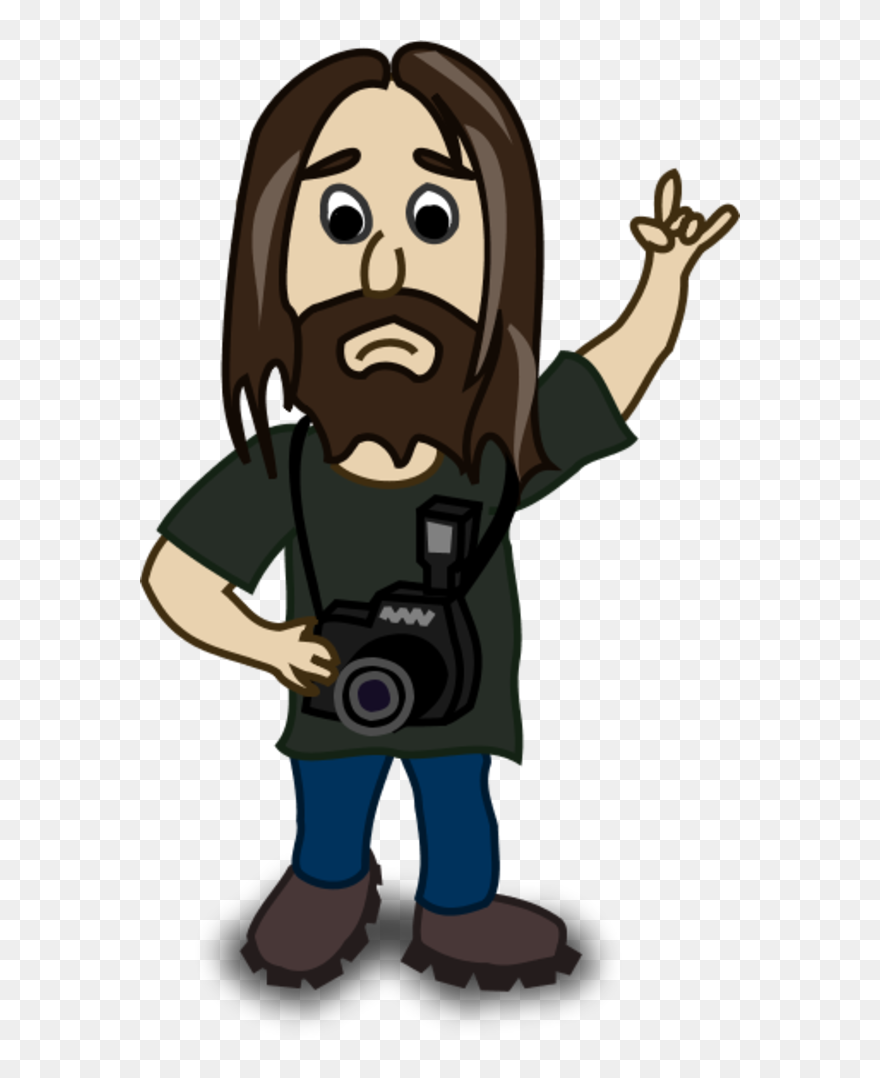 Man With Long Hair Clipart , Png Download - Cartoon Guy Long Hair Transparent Png
