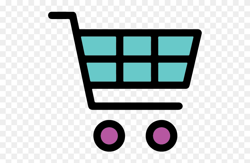 Purple Shopping Cart Icon Clipart