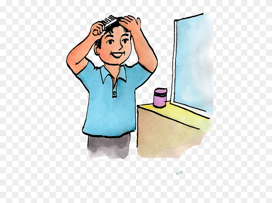 Brush Your Hair Clipart - I M Combing My Hair - Png Download