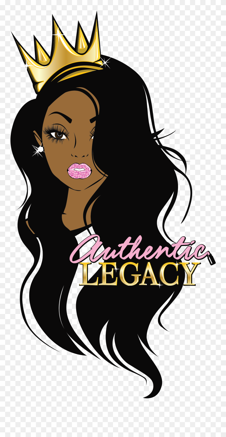 Chicago Eyelash Extensions Authentic - Crown Hair Bundles Logo Clipart