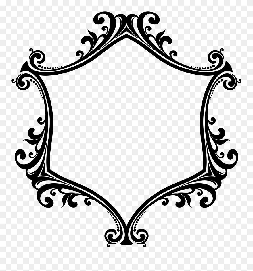 Flourishes Clipart Frame, Flourishes Frame Transparent - Ornament Frame Vector Free - Png Download