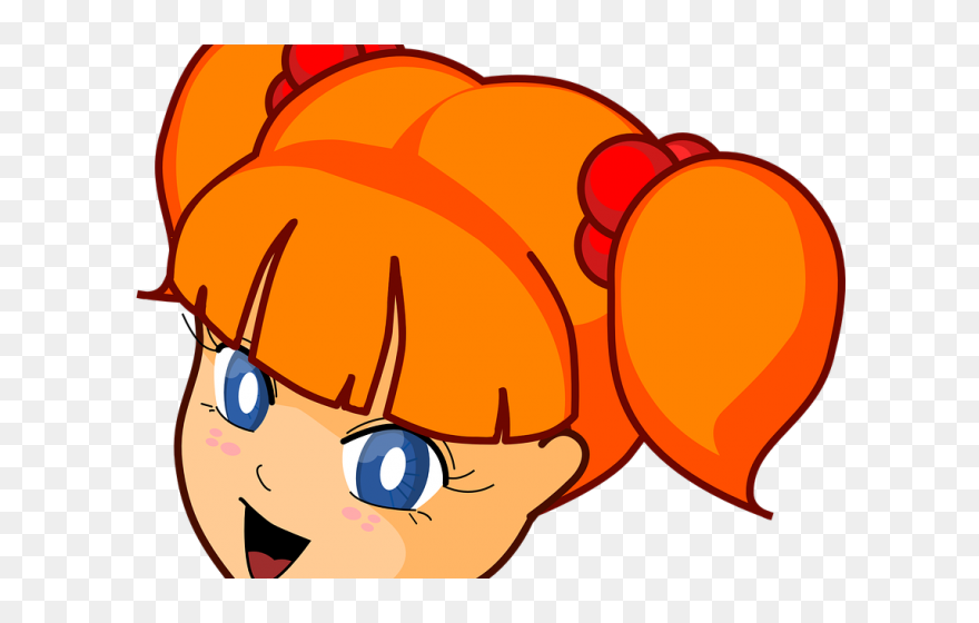 Red Hair Clipart Little Girl Head - Girl Face Clipart Png Transparent Png