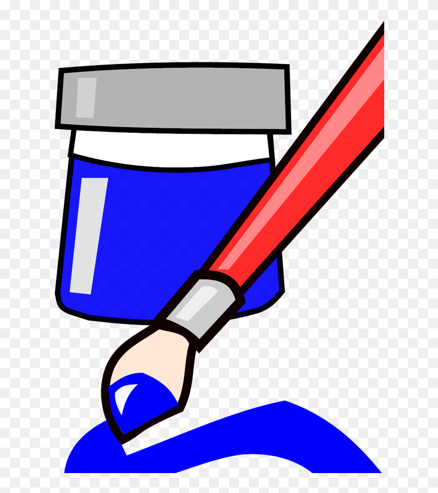 Red Paint Brush Clipart - Png Download