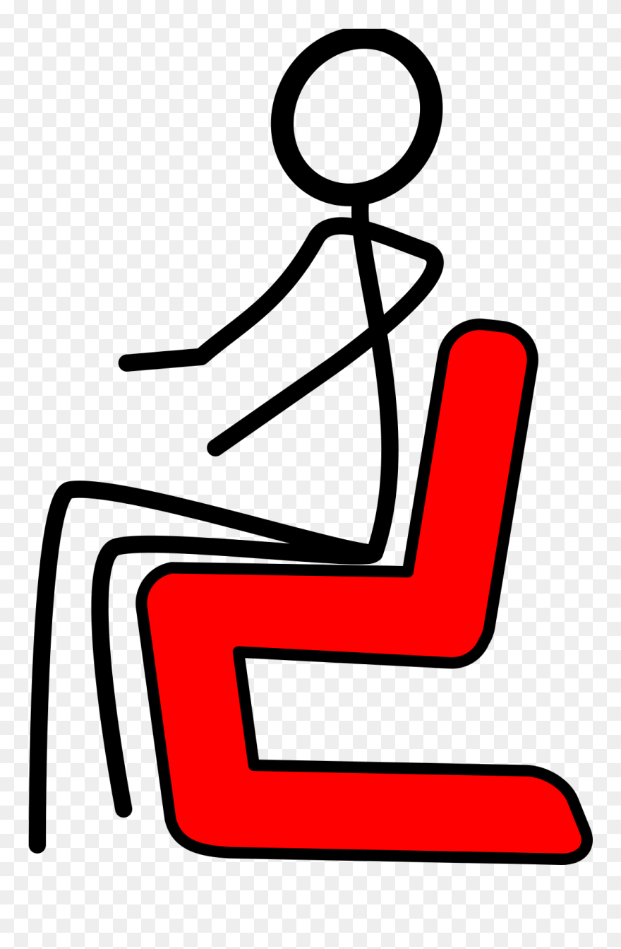 Lounge Chair Red Svg Clip Arts - Stickman Sitting On A Chair - Png Download