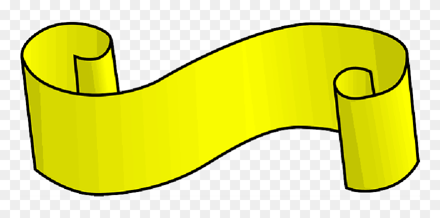 Park, Scroll, Flourish, Yellow, Recreation, Shapes - Scroll Clip Art - Png Download