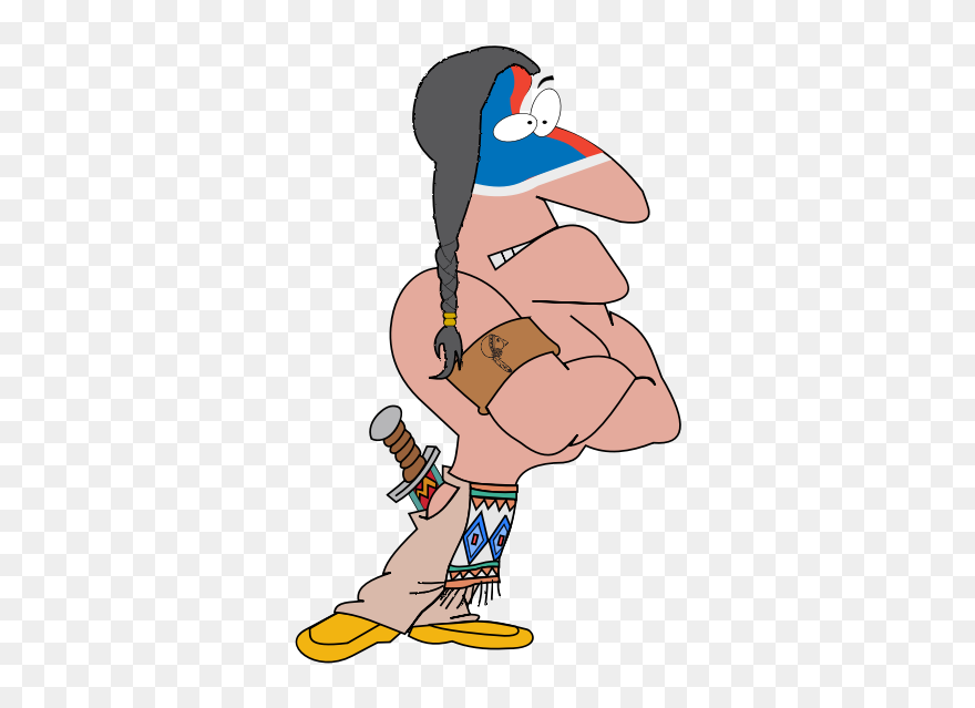 Indian Cartoon Character Vector Illustration - Cartoon Indians Clipart