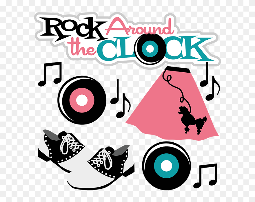 Record Clipart Rockin - 50s Theme Clipart - Png Download