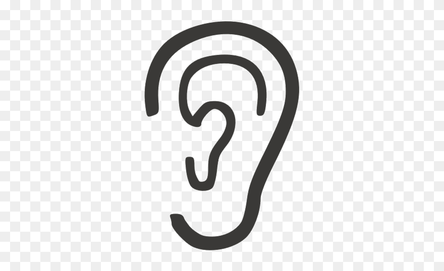 Transparent Background Ear Clipart Png - Calligraphy