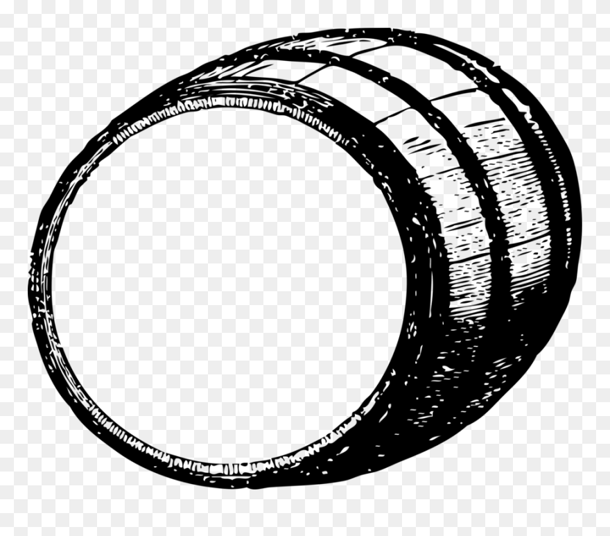 Wheel,tire,monochrome Photography - Bourbon Barrel Clipart - Png Download