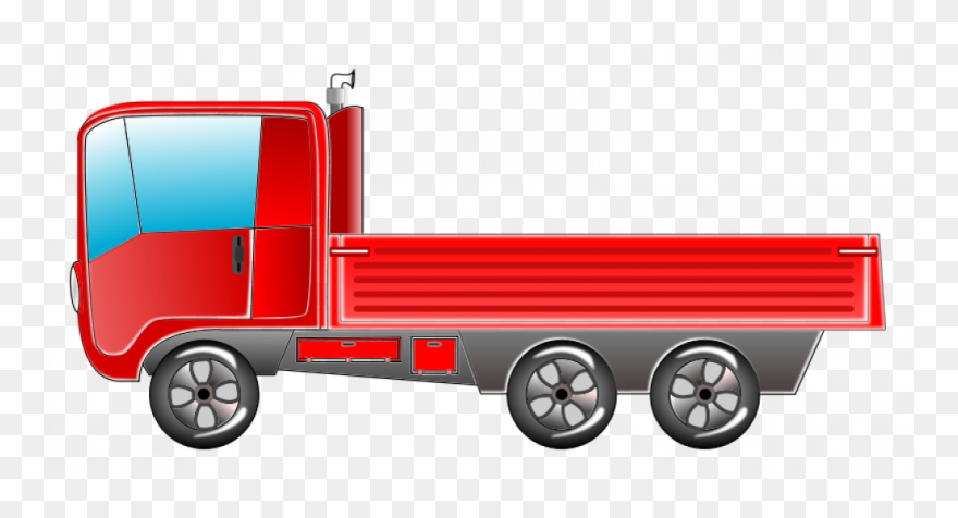 Red Truck Vector Image - Lorry Clipart - Png Download