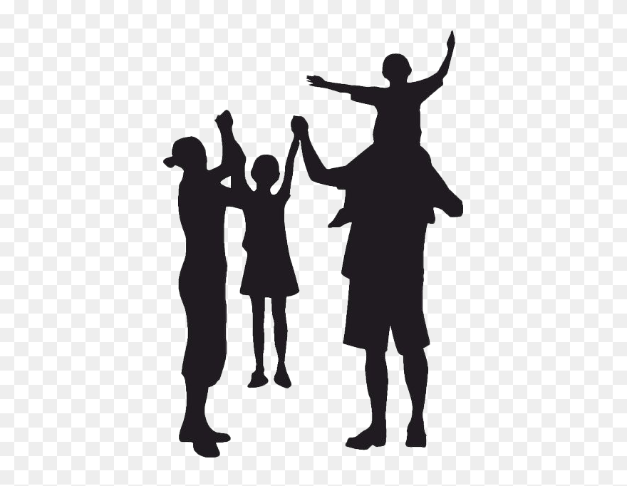 Family Reunion Silhouette Png Clipart - Mother Father Boy Girl Transparent Png